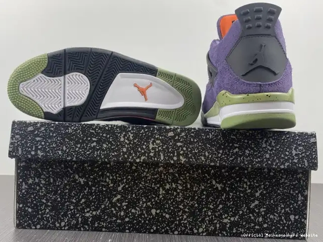 Official Maikesneakers WMNS Air 4 Jordan Purple AQ9129-500 Canyon 0530